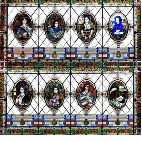 Vitrales del Sal�n de las Libertadoras. Universidad Andina Sim�n Bol�var